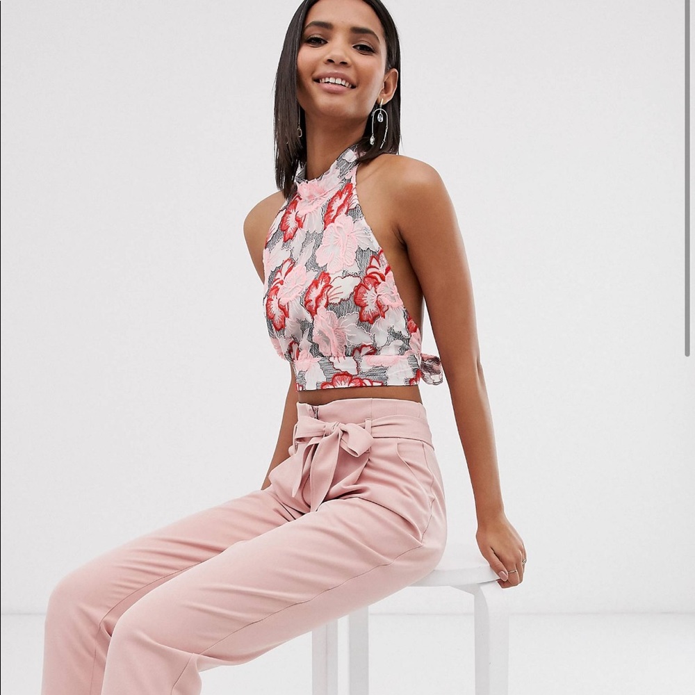 NWT River Island High Neck Floral Print Blouse